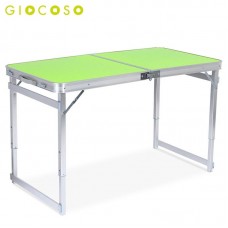 GIOCOSO โต๊ะปิคนิค โต๊ะสนาม Outdoor พับได้อลูมิเนียม 120x60x70 น้ำหนักรับได้ 70กก รุ่น T1 (Green) 
